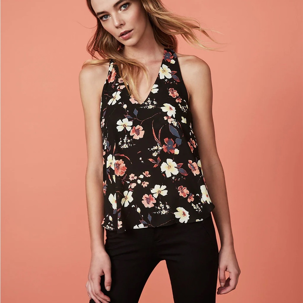 NWT three eighty two flows slit open v-neck top